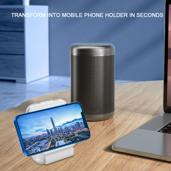 10-in-1 Magnetic Wireless Folding Charger With Data Cable Adapter Storage box(White)