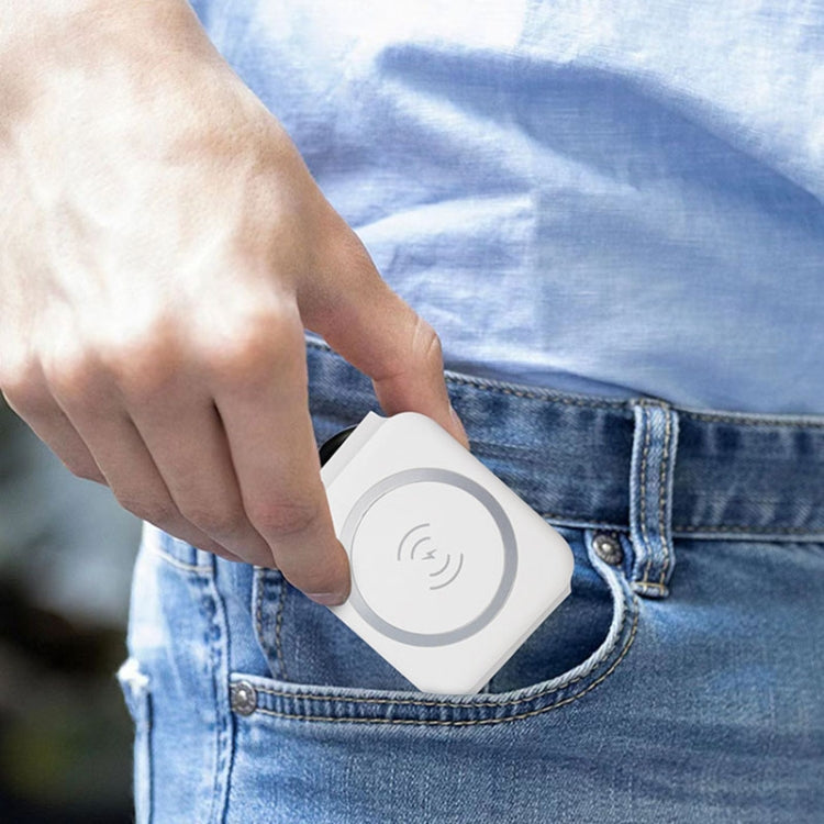 10-in-1 Magnetic Wireless Folding Charger With Data Cable Adapter Storage box(White)