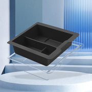 For Tesla Model 3 / Y Silicone Double Layer Storage Small Ice Box, Style: Center Front With Divider (Black)