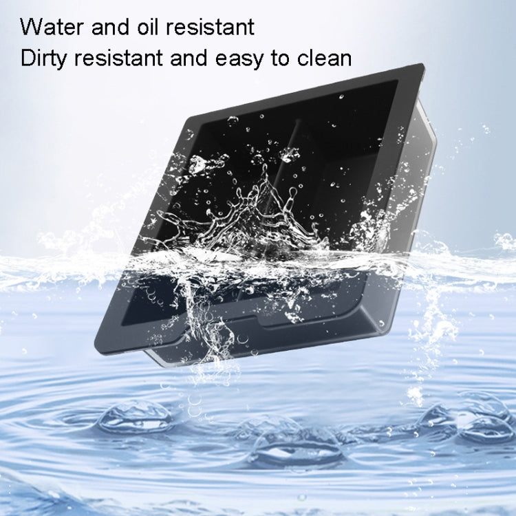 For Tesla Model 3 / Y Silicone Double Layer Storage Small Ice Box, Style: Rear Center No Separation (Black)