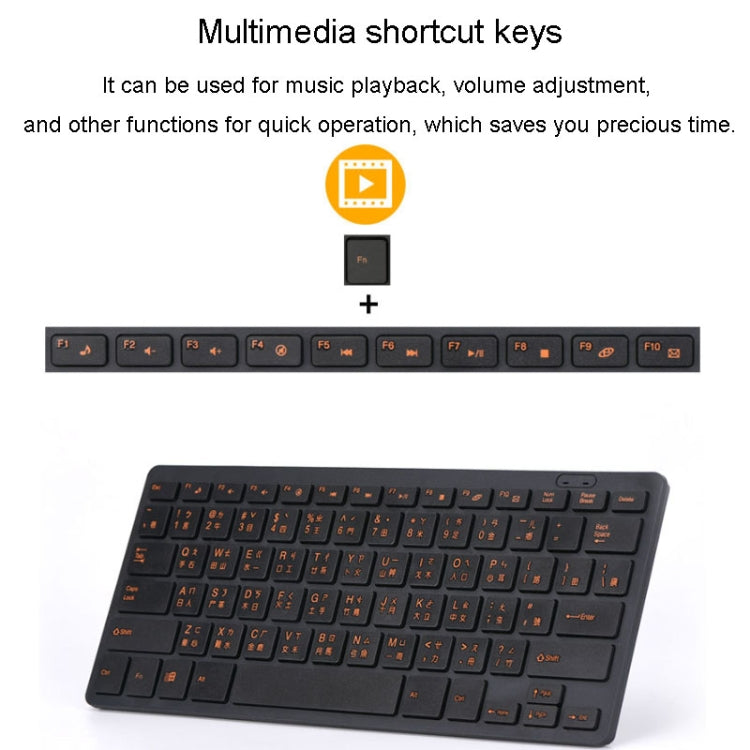 Cangjie Code Keyboard Traditional Chinese Annotated Wireless Keyboard 2.4G Wireless Connection Keyboard(Black)
