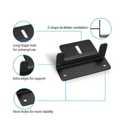 4pcs /Set Aluminum Solar Panel Mounting Bracket(Black)