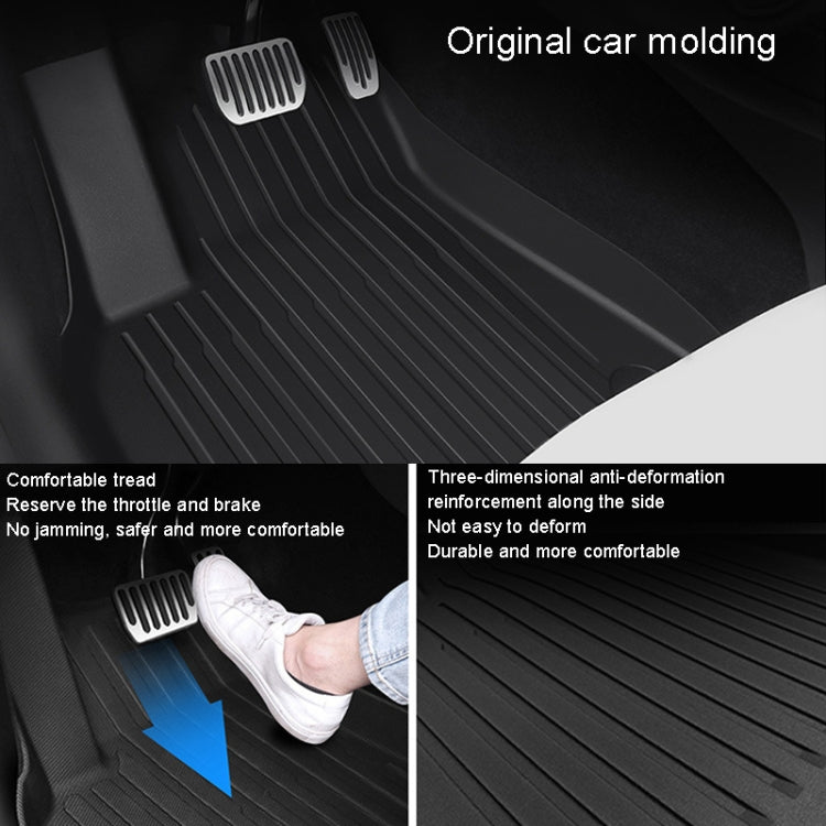 3pcs /Set For Tesla Model 3 TPE Injection Car Foot Mats Interior Accessories