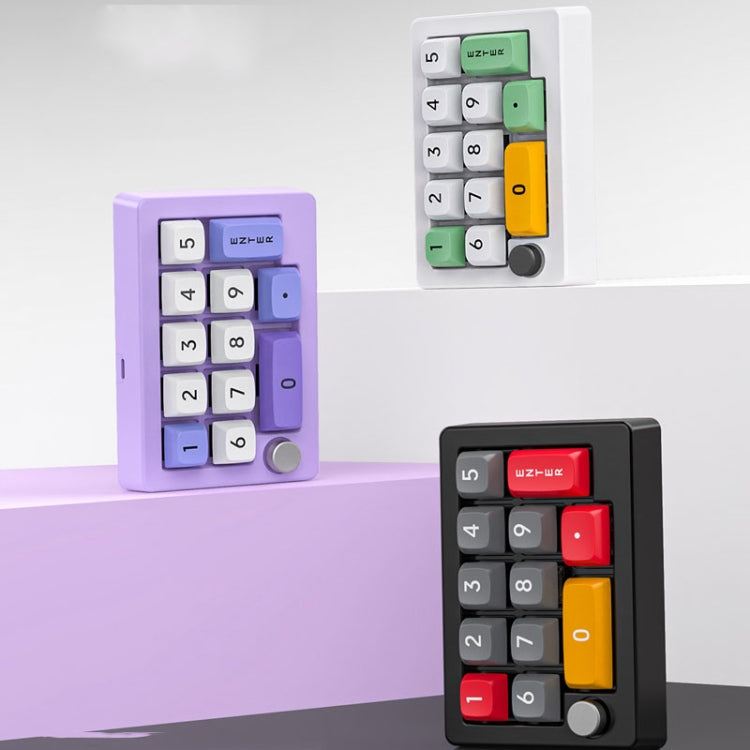 MKESPN 13 Keys RGB Multi-Function Macro Programming Mechanical Keypad Wired With Knob Keyboard(Black)