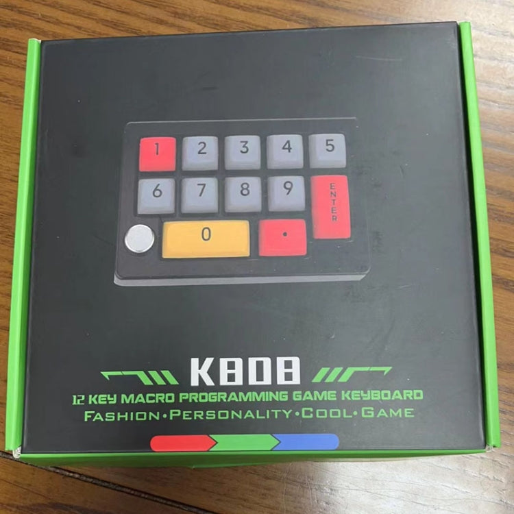 MKESPN 13 Keys RGB Multi-Function Macro Programming Mechanical Keypad Wired With Knob Keyboard(Black)