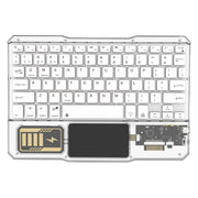 KB-333 RGB Backlit Wireless Bluetooth Keyboard Cell Phone Tablet Laptop Compatible Keypad(White)