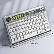 Transparent Lighting Bluetooth Keyboard 10 Inch Wireless Silent Keypad(Pink)