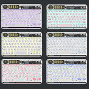 Transparent Lighting Bluetooth Keyboard 10 Inch Wireless Silent Keypad(Black)