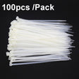 100pcs /Pack 8x450mm National Standard 7.6mm Wide Self-Locking Nylon Cable Ties Plastic Bundle Cable Ties(White) - Cable Organizer by PMC TechLife | Online Shopping South Africa | PMC TechLife | Buy Now Pay Later Mobicred