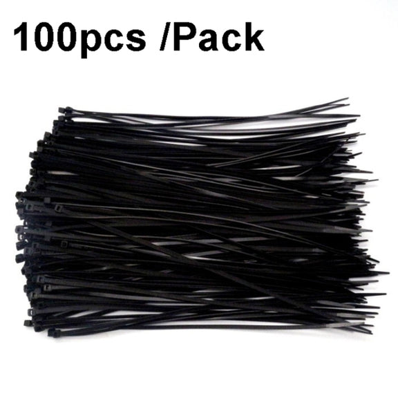 100pcs /Pack 8x500mm National Standard 7.6mm Wide Self-Locking Nylon Cable Ties Plastic Bundle Cable Ties(Black)