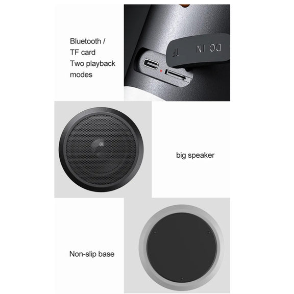 Wireless Bluetooth Speaker With RGB Light Water-resistant Stereo Atmosphere Light(Black)