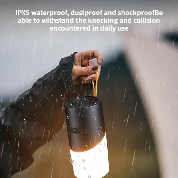 Wireless Bluetooth Speaker With RGB Light Water-resistant Stereo Atmosphere Light(Black)