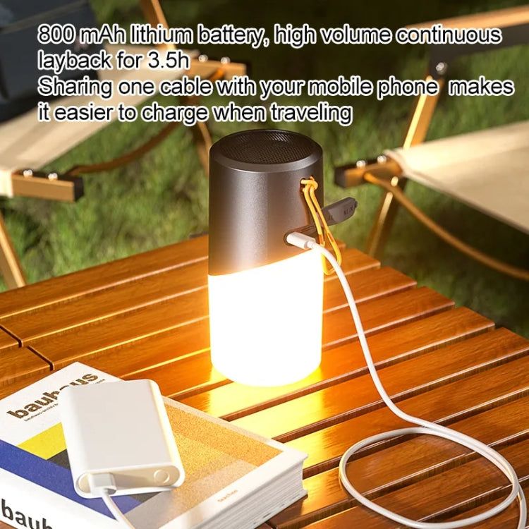Wireless Bluetooth Speaker With RGB Light Water-resistant Stereo Atmosphere Light(Black)