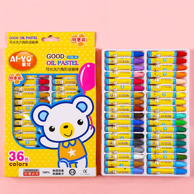 AIYO Washable Painting Crayons Childrens Oil Paint Stick Set, Specification: 36 Colors