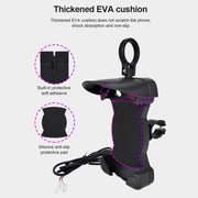 Motorcycle Sunshade Rainproof Mobile Phone Holder, Shape: Charging Handlebar Holder 5V-2A