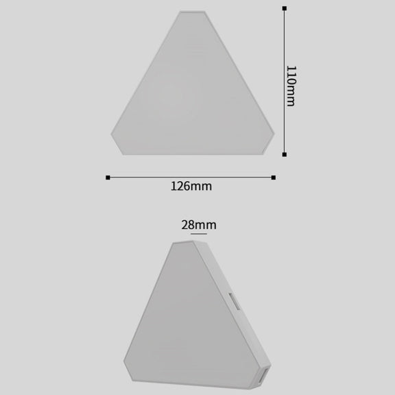 3pcs /Set Triangle Splicing Intelligent Sound Control Quantum Light Atmosphere Lighting With Remote Control, US Plug(WiFi Model)