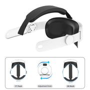 For Meta Quest 3 VR Adjustable Elite Headset Head Strap(Black)