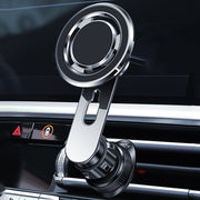 720 Degree Rotating Air Outlet Car Phone Holder Universal Magnetic Navigation Bracket(Silver)