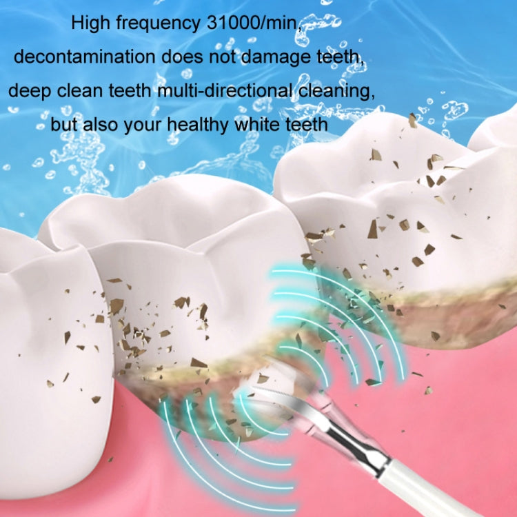 6 In 1 Electric Dental Scaler Calculus Removal Teeth Cleaning Set, Color: White Basic