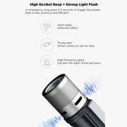 Nextool  6-In-1 Outdoor Emergency Flashlight  Zoomable Alarm Camping Work Light(Black)