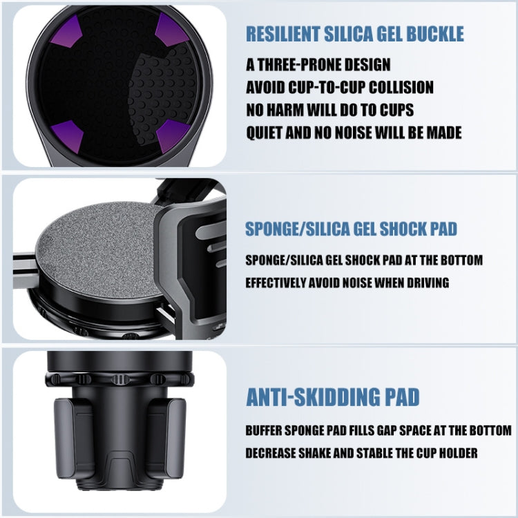 Multifunctional Car Water Cup Holder Drink Holder with Switch Lock, Size: Small