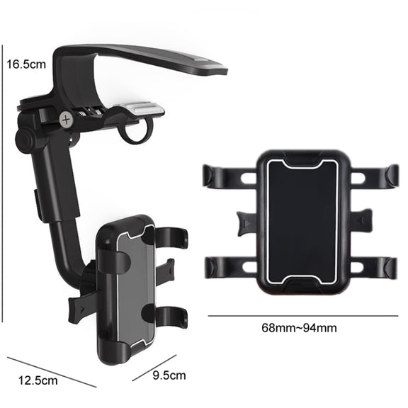 Car Sun Visor Clamp Multi-function Dashboard Mobile Phone Holder(Black)