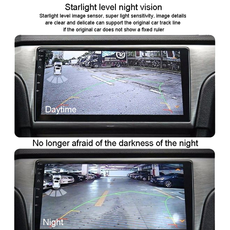 Universal Reversing Camera HD Wide Angle 12V Water-resistant Starlight Night Vision Car Camera(Black)