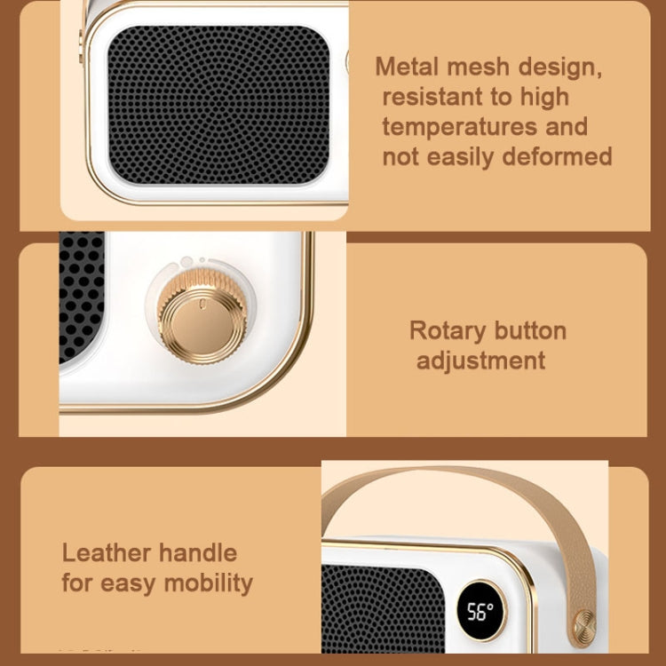 1200W Electric Heater Winter Hand Warmer with Screen Display,EU Plug(Orange)