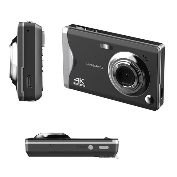 4K HD 3.0-Inch IPS Screen Autofocus HD Digital Camera(Black)