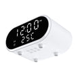 15W LED Mirror Wireless Charger Desktop Multifunctional Mini Clock(White) - free shipping - PMC TechLife - Order now!