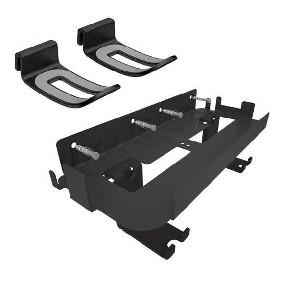 For PS5 Console iplay Wall-mounted Bracket Can Store Controllers/VR Glasses/Headphones(Black)