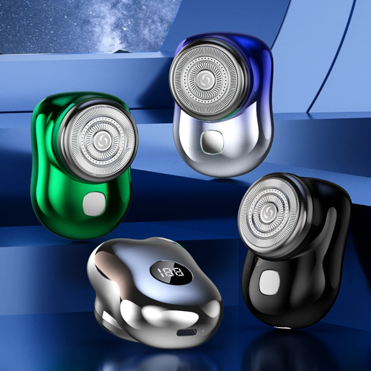 Three-Ring Knife Mesh Electric Men Shaver Travel Portable Mini Shaver, Color: Digital Display Black