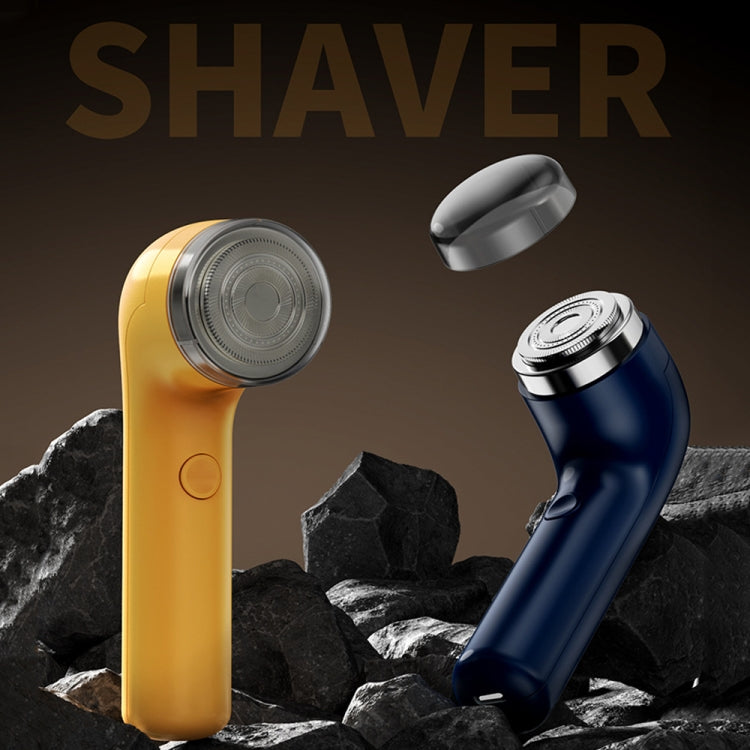 Rechargeable Travel Electric Shaver Portable Elbow Mini Floating Head Shaver(Blue)
