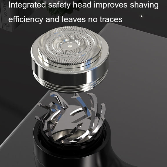 Rechargeable Travel Electric Shaver Portable Elbow Mini Floating Head Shaver(Black)