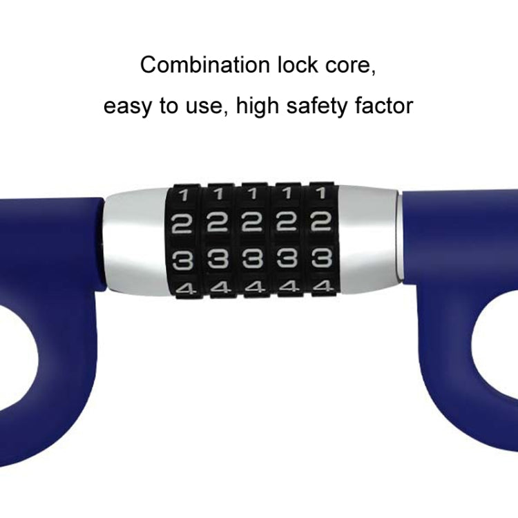 Car Anti-Theft Steering Wheel Retractable Adjustable Code Lock(Blue)
