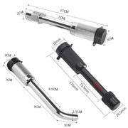 Car Latch Lock Trailer Tow Hook Anti-theft Padlock(Direct Pipe Silver)