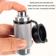 Car Latch Lock Trailer Tow Hook Anti-theft Padlock(Bending Silver)