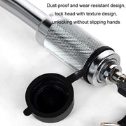 Car Latch Lock Trailer Tow Hook Anti-theft Padlock(Bending Silver)