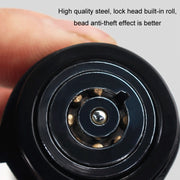 Car Latch Lock Trailer Tow Hook Anti-theft Padlock(Bending Silver)