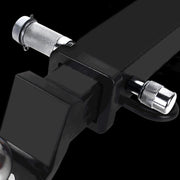 Car Latch Lock Trailer Tow Hook Anti-theft Padlock(Bending Silver)