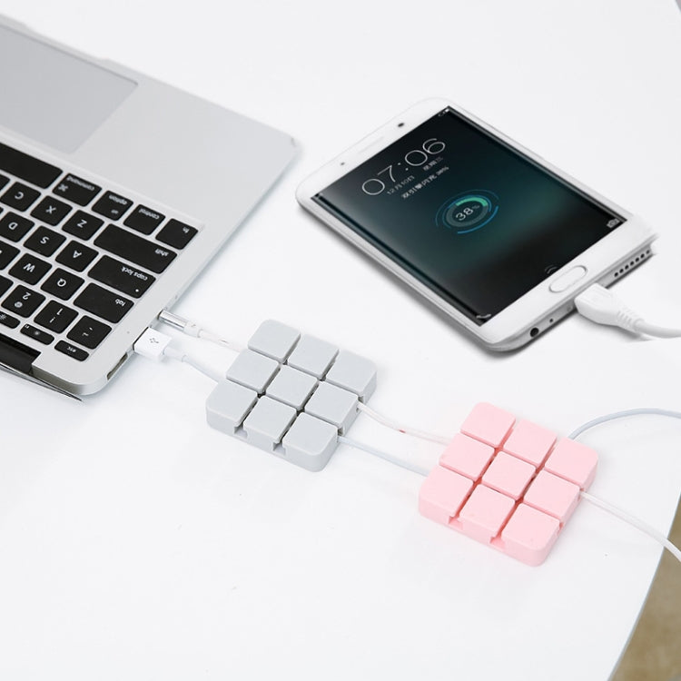 Cable Clip Desk Wall USB Charging Cable Holder Organizer Cable Winder(Black)