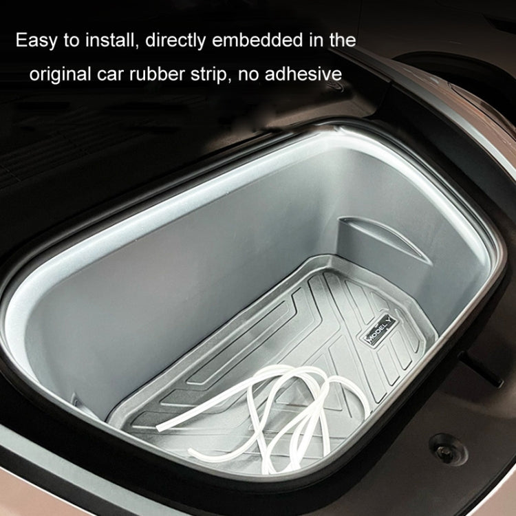 For Tesla Front Trunk LED Ambient Light Strip, Size: For 21-23 Model 3(White Light)