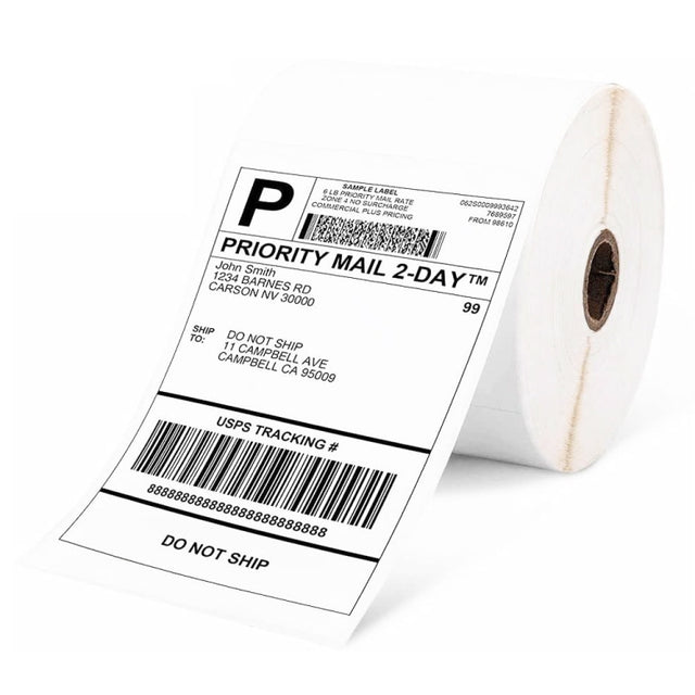 500sheets 4��6 Inch Stickers Thermal Label Paper For Phomemo PM-246S / PM-241BT / D520BT, Style: Roll Paper White