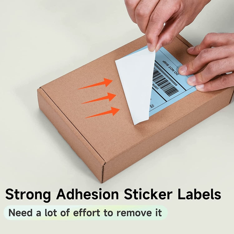 500sheets 4��6 Inch Stickers Thermal Label Paper For Phomemo PM-246S / PM-241BT / D520BT, Style: Roll Paper White
