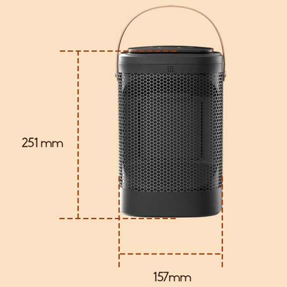 Remote Control Touch Screen Household Desktop PTC Instant Heating Heater, Style: EU Plug(Electronic Model)