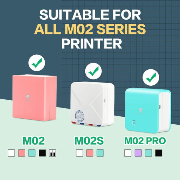 For Phomemo M02 / M02S / M02Pro 3rolls /Pack 50mm Anti-Dry Glue Thermal Labels(White Glitter Full Transparent Black Letter)