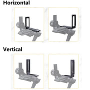 Universal Camera L Shape Bracket Quick Release Plate for Camera RSC2 / RS3 Stabilizers, Spec: L-440 Black