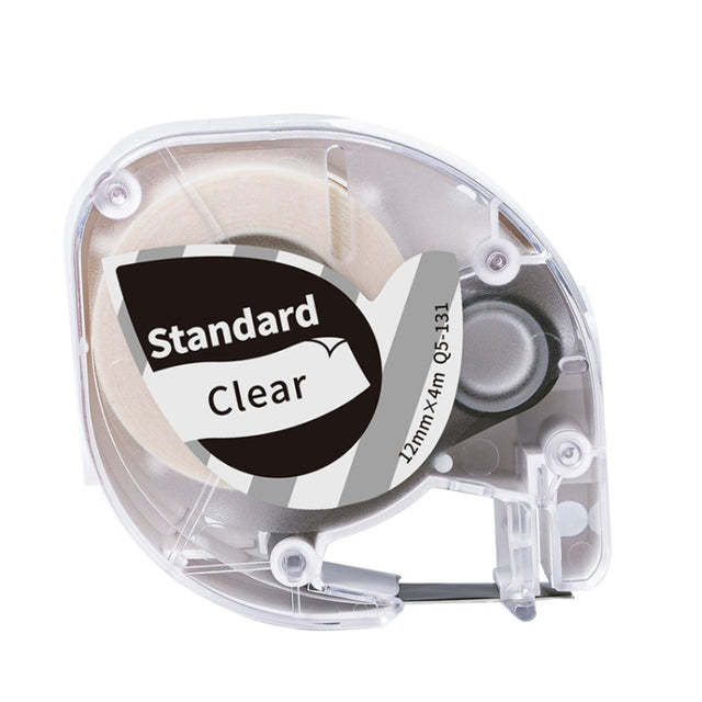 For Phomemo P12 / P12 Pro 12mm x 4m Consumables Label Ribbon, Style: Black Word On Transparent Thermal Transfer