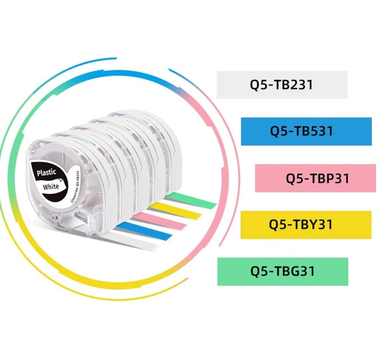 For Phomemo P12 / P12 Pro 12mm x 4m Consumables Label Ribbon, Style: Black Word On Transparent Synthetic Paper