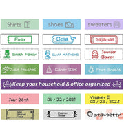 For Phomemo P12 / P12 Pro 12mm x 4m Consumables Label Ribbon, Style: Gray Word on Light Purple Thermal Transfer